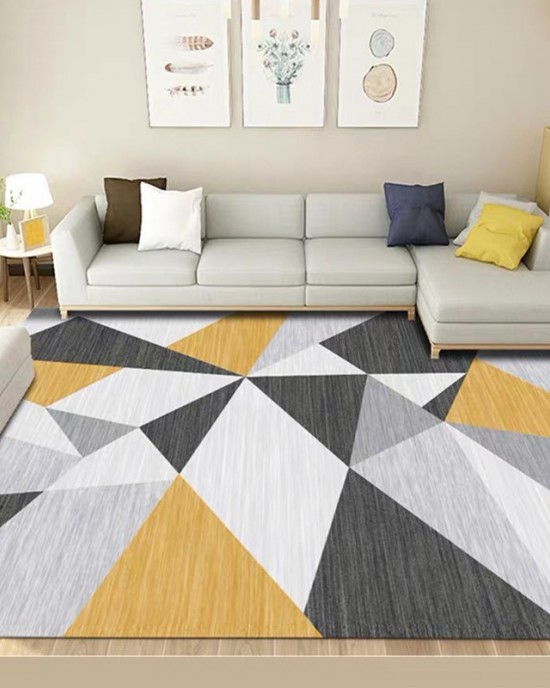 Nordic minimalist living room carpets, abstract geometric bedroom bedside rectangular wall-to-wall coffee table rugs, in stock