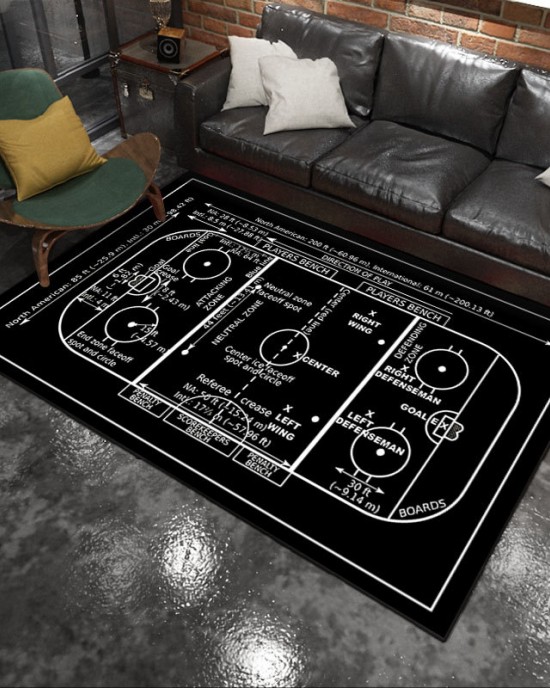 Cross-border new sports-style tactical board, living room sofa rug, home sports-style bedside rug, drop-shipping rug