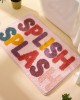 Cartoon wash time bathroom faux cashmere absorbent doormat, thick entryway doormat in stock.