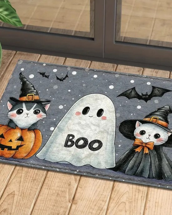 Cross-border Amazon Halloween-themed floor mat, home entryway, easy-care doormat, bathroom, non-slip mat