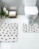 Cross-border modern minimalist diatom mud floor mat, absorbent and stain-resistant bathroom, U-shaped two-piece toilet mat set available for delivery.