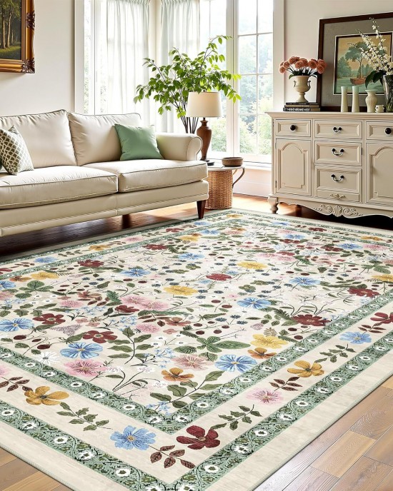 Factory Direct Bohemian American Floral Rug, Living Room Decorative Rug, Non-Slip, Wear-Resistant Coffee Table Mat Factory Direct Bohemian American Floral Rug, Living Room Decorative Rug, Non-Slip, Wear-Resistant Coffee Table Mat