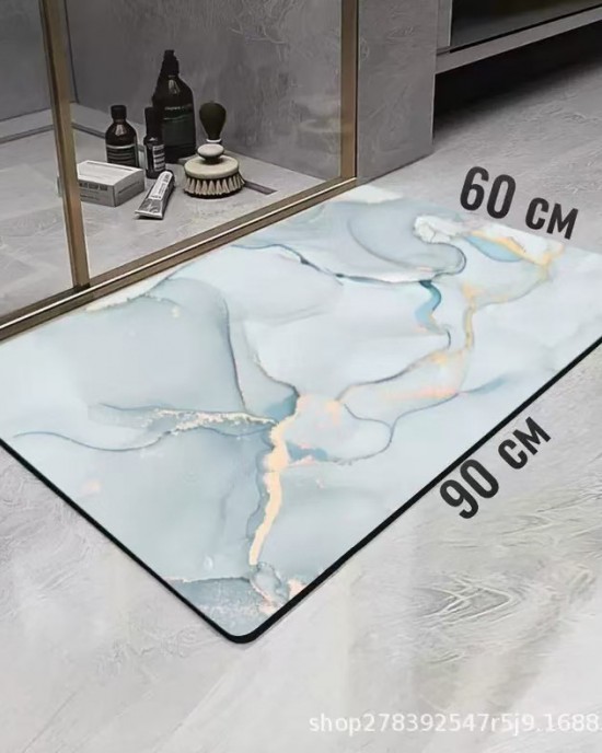 Cross-border TEMU cross-border marble diatom mud floor mats, non-slip and easy-care bathroom floor mats, wear-resistant entrance mats