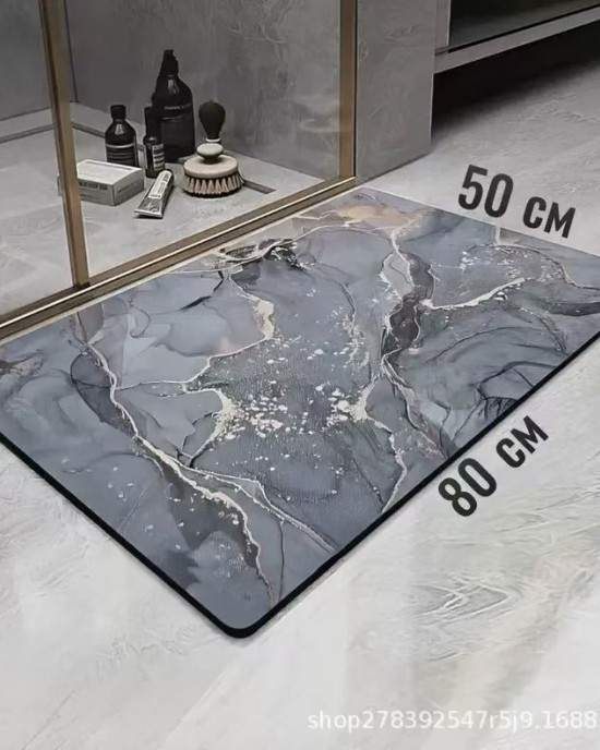 Cross-border TEMU cross-border marble diatom mud floor mats, non-slip and easy-care bathroom floor mats, wear-resistant entrance mats