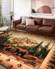 Cross-border American retro ethnic-style living room wall-to-wall carpet, non-slip and stain-resistant, bedroom, easy-care, bedside rug available for shipping