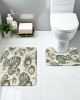 Cross-border modern minimalist diatom mud floor mat, absorbent and stain-resistant bathroom, U-shaped two-piece toilet mat set available for delivery.