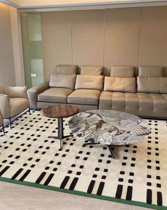 Wabi-sabi style living room rug, imitation cashmere non-slip carpet, luxurious large-area, full-coverage home bedroom bedside rug Wabi-sabi style living room rug, imitation cashmere non-slip carpet, luxurious large-area, full-coverage home bedroom bedside rug