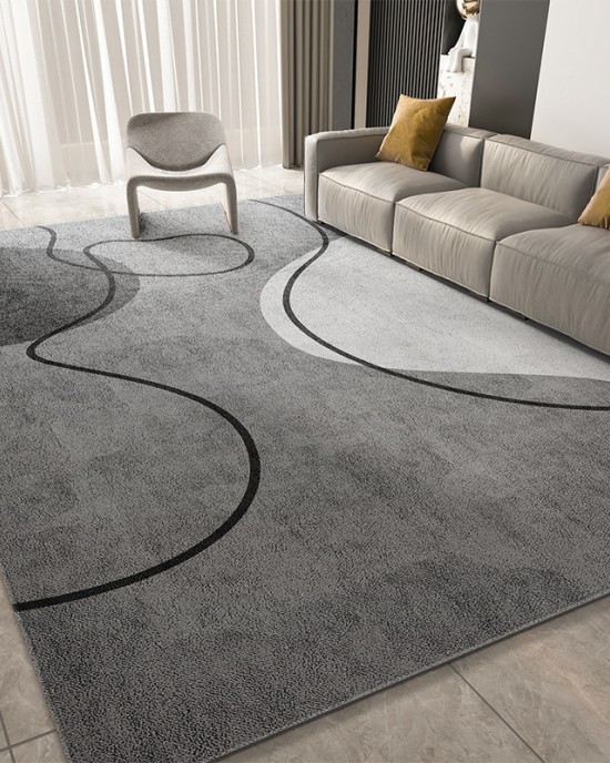 Nordic minimalist decorative carpet, home living room, non-slip, stain-resistant, easy-care sofa coffee table blanket, available for shipping.