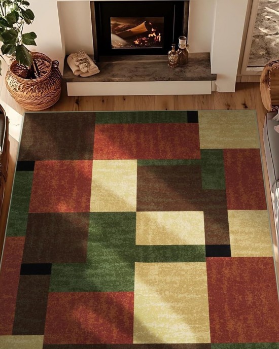 Cross-border Amazon abstract geometric print rug, non-slip, easy-care sofa coffee table mat for living room decoration. Cross-border Amazon abstract geometric print rug, non-slip, easy-care sofa coffee table mat for living room decoration.