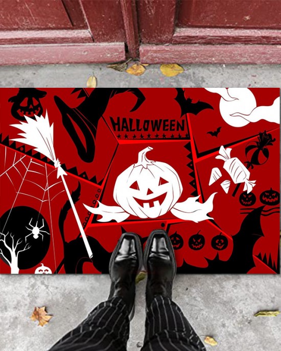 Halloween 3D cross-border doormat, factory wholesale, Amazon printed wall-to-wall entryway mat.