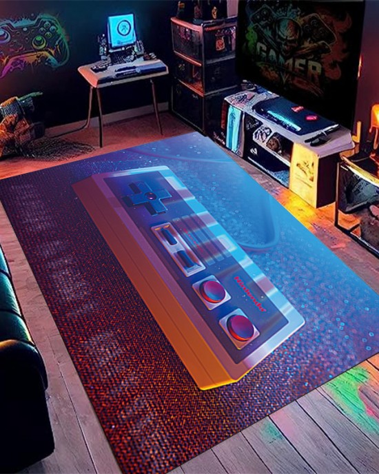 Cross-border Amazon Game Controller Printed Carpet, Home Gaming Room Decorative non-slip, stain-resistant, easy-care, dust-proof mats
