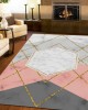 Light luxury minimalist decorative carpet, home living room, balcony, wall-to-wall, non-slip, stain-resistant, easy-care bedside rug