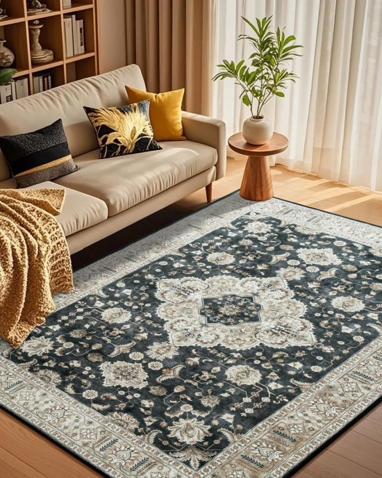 Cross-border Amazon Persian carpet, living room, stain-resistant, easy-care, dust-proof bedside decorative rug
