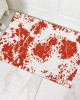 Factory direct cross-border Halloween bloody footprint crystal velvet floor mat, stain-resistant, wear-resistant doormat for bathroom. Slip mats