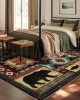 Cross-border American retro ethnic-style living room wall-to-wall carpet, non-slip and stain-resistant, bedroom, easy-care, bedside rug available for shipping