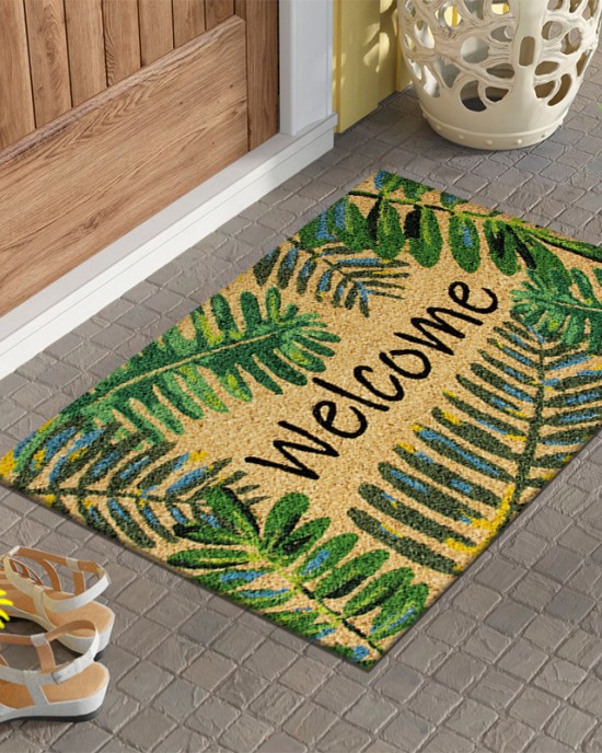 Cross-border doormat, factory wholesale, Amazon entryway mat, Welcome series stain-resistant mat.