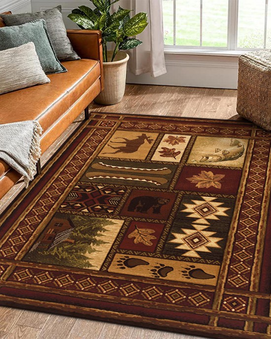 Cross-border American living room rugs, Amazon's hot-selling foldable living room rugs, American ethnic-style floor mats.