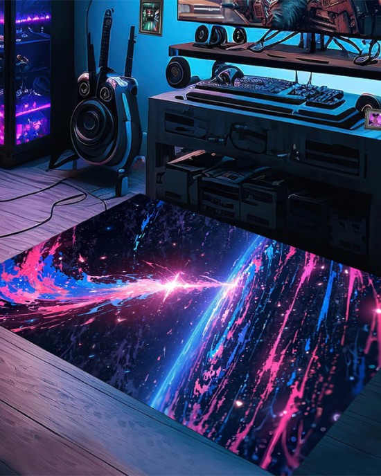 Cross-border Amazon starry sky carpet, stain-resistant and wear-resistant entrance doormat, gaming room, living room, and coffee table easy-care carpet