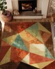 Cross-border Amazon abstract geometric print rug, non-slip, easy-care sofa coffee table mat for living room decoration. Cross-border Amazon abstract geometric print rug, non-slip, easy-care sofa coffee table mat for living room decoration.
