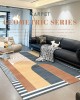 Nordic Simple living room carpet, modern sofa coffee table rug, printed wall-to-wall bedroom mat with stain-resistant design.