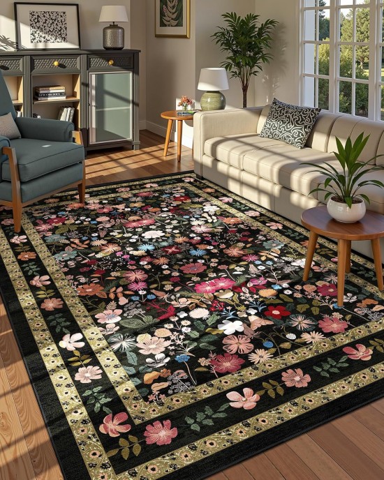 Factory Direct Bohemian American Floral Rug, Living Room Decorative Rug, Non-Slip, Wear-Resistant Coffee Table Mat Factory Direct Bohemian American Floral Rug, Living Room Decorative Rug, Non-Slip, Wear-Resistant Coffee Table Mat