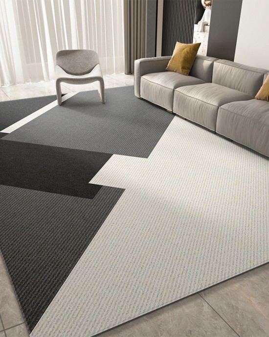 Nordic minimalist decorative carpet, home living room, non-slip, stain-resistant, easy-care sofa coffee table blanket, available for shipping.