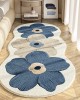 Cross-border temu popular small fresh floral rug, skin-friendly and comfortable bedside rug, easy-care rug for the living room coffee table