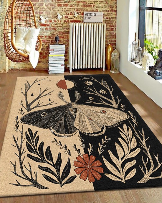 American retro animal carpet, living room decorative wall-to-wall rug, stain-resistant and wear-resistant area rug for bedroom bedside rug