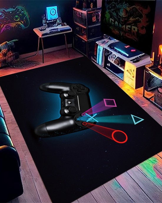Cross-border Amazon Game Controller Printed Carpet, Home Gaming Room Decorative non-slip, stain-resistant, easy-care, dust-proof mats