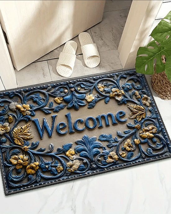 Temu labelled retro entrance doormats, absorbent, non-slip, easy-care entryway mats, cross-border supply