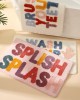 Cartoon wash time bathroom faux cashmere absorbent doormat, thick entryway doormat in stock.