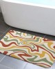 Creative striped diatom mud bathroom mat, non-slip, absorbent bathroom, foot mat, stain-resistant, easy-to-care entryway. Floor Mats