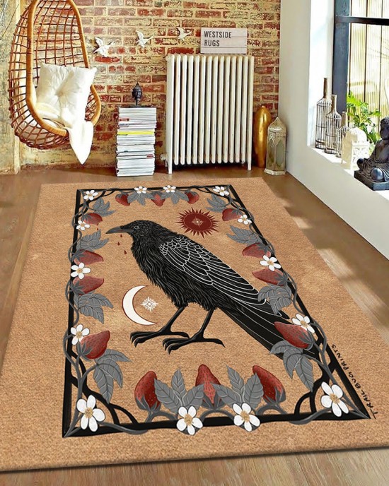 American retro animal carpet, living room decorative wall-to-wall rug, stain-resistant and wear-resistant area rug for bedroom bedside rug