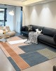 Nordic Simple living room carpet, modern sofa coffee table rug, printed wall-to-wall bedroom mat with stain-resistant design.