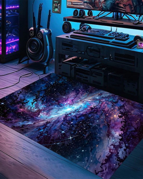 Cross-border Amazon starry sky carpet, stain-resistant and wear-resistant entrance doormat, gaming room, living room, and coffee table easy-care carpet