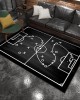 Cross-border new sports-style tactical board, living room sofa rug, home sports-style bedside rug, drop-shipping rug