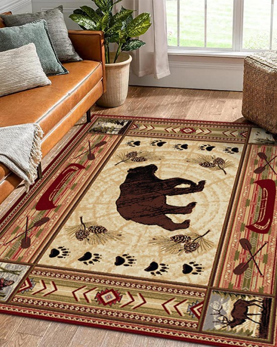 American country carpet, light luxury bedroom, living room, hotel, ethnic bedside rug, wall-to-wall vintage carpet.