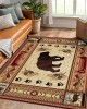 American country carpet, light luxury bedroom, living room, hotel, ethnic bedside rug, wall-to-wall vintage carpet.