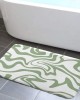 Creative striped diatom mud bathroom mat, non-slip, absorbent bathroom, foot mat, stain-resistant, easy-to-care entryway. Floor Mats