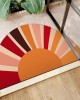 Cartoon rainbow semi-circular floor mats for home entrance doormats, stain-resistant, non-slip bathroom doormats