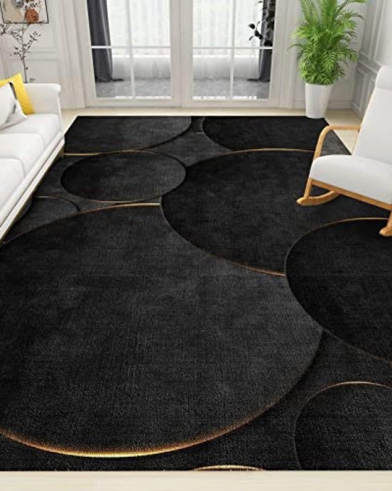 Light luxury minimalist decorative carpet, home living room, balcony, wall-to-wall, non-slip, stain-resistant, easy-care bedside rug