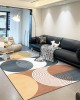 Nordic Simple living room carpet, modern sofa coffee table rug, printed wall-to-wall bedroom mat with stain-resistant design.